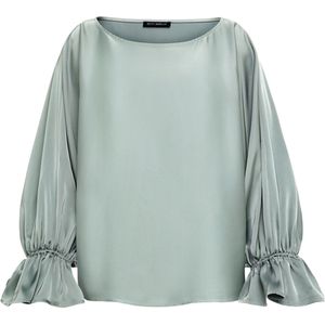 Betty Barclay Dames blouse groen (Maat: 36) - Effen - Halslijn: Boothals,