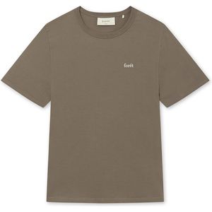Forét T-shirt bruin (Maat: XL) - Effen - Halslijn: Ronde hals,