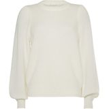 Moss Copenhagen Dames trui ecru (Maat: XS-S) - Halslijn: Ronde hals,