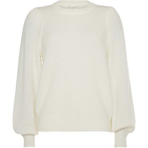 Moss Copenhagen Dames trui ecru (Maat: XS-S) - Halslijn: Ronde hals,