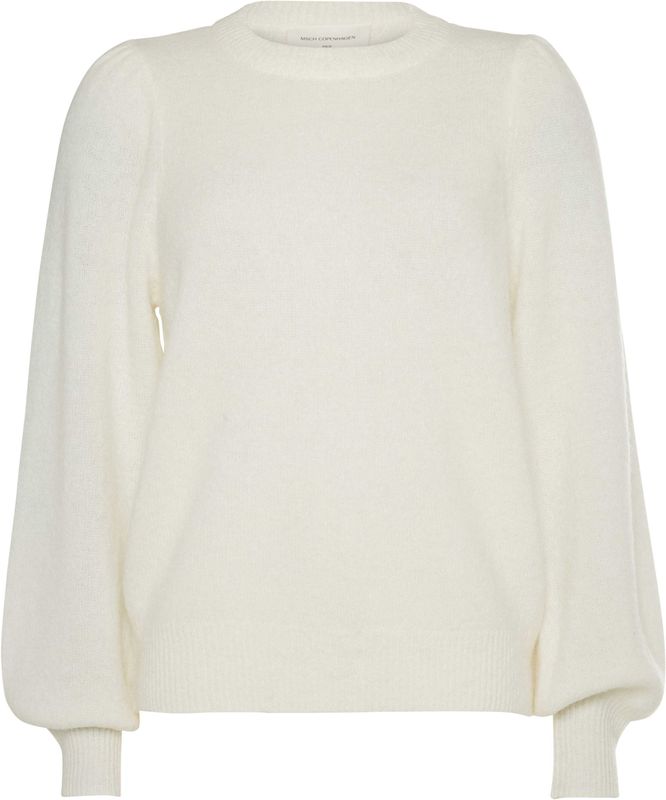 Moss Copenhagen Dames trui ecru (Maat: XS-S) - Halslijn: Ronde hals,