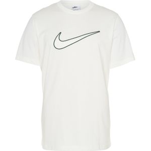 Nike T-shirt wit (Maat: M) - Logo - Halslijn: Ronde hals,