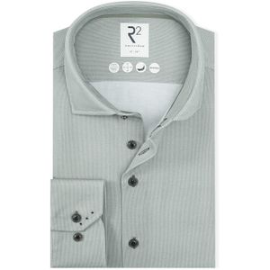 R2 Amsterdam Overhemd extra lange mouw groen (Maat: 39)