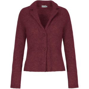 No man's land Blazer bordeaux (Maat: XS) - Effen - Halslijn: Revers,