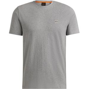 Boss Orange T-shirt grijs (Maat: M) - Effen - Halslijn: Ronde hals,