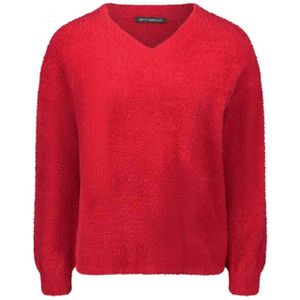 Betty Barclay Dames trui rood (Maat: 38) - Effen - Halslijn: V-hals,