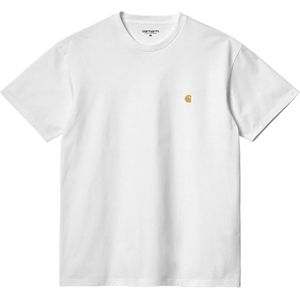 Carhartt WIP Heren t-shirt wit (Maat: S) - Effen - Halslijn: Ronde hals,
