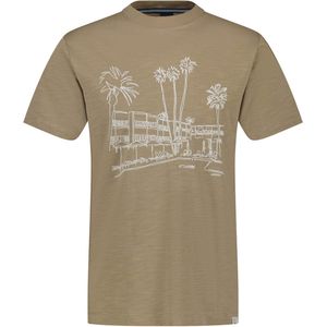 Lerros T-shirt beige (Maat: XL) - Fotoprint - Halslijn: Ronde hals,