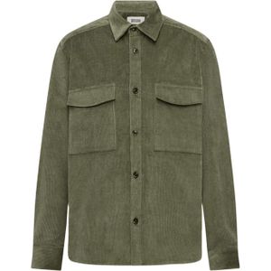 Drykorn Heren overhemd lange mouw groen (Maat: S) - Effen