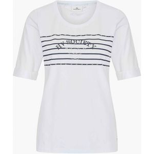 HV Society T-shirt wit (Maat: 42) - Logo - Halslijn: Ronde hals,