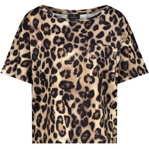 Monari Dames t-shirt beige (Maat: 36) - Halslijn: Ronde hals,