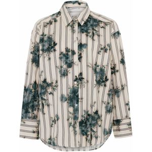 Summum Woman Dames blouse ecru (Maat: 38) - Halslijn: Polokraag,