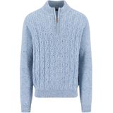 Fynch-Hatton - Gebreide Pullover - Katoenmix met Alpaca - Los Model - Ribboorden