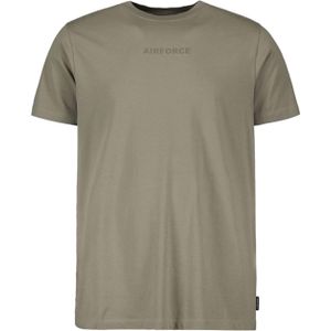 Airforce T-shirt groen (Maat: L) - Tekst - Halslijn: Ronde hals,