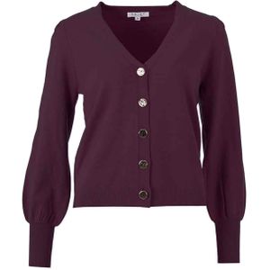 Enjoy - Dames Vest - Bordeaux - Gebreid - V-hals