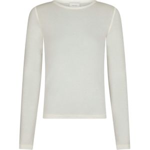 Neo Noir Dames longsleeve wit (Maat: 34) - Effen - Halslijn: Ronde hals,
