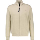 LERROS - Gebreid Vest - Beige Gemêleerd - Normale Pasvorm - Lange Mouw