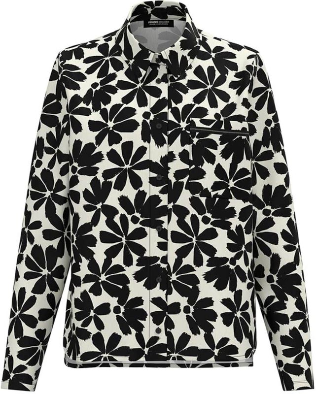 Frank Walder - Blouse - Beige - Polokraag