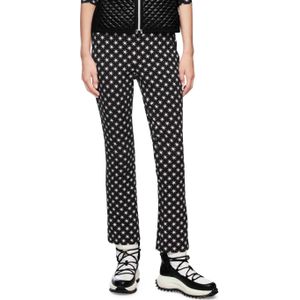 Marc Cain - Capri Broek - Zwart/Wit - 7/8 Lengte - Bootcut - High Waist