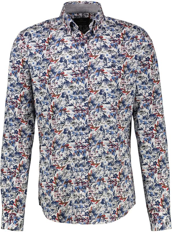 Lerros - Modieus Poplin Overhemd - Broken White - Heren