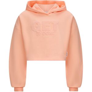 Retour Hoodie oranje (Maat: 110) - Tekst - Halslijn: Capuchon,