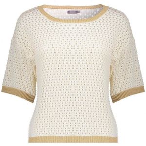 Geisha Trui ecru (Maat: S) - Effen - Halslijn: Ronde hals,