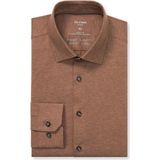 OLYMP - No. Six 24/Seven - Overhemd - Bruin - Super Slim - Urban Kent