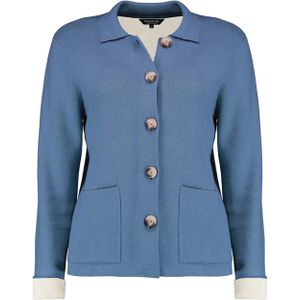 Bloomings - Vest SLK20-8793 - Gebreid Jack - Blauw