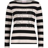 Betty Barclay - So Cosy Dames longsleeve zwart (Maat: 38) - TekstStreepGlitter - Halslijn: Ronde hals,