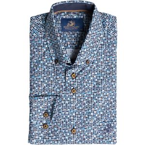 Eden Valley Heren overhemd lange mouw blauw (Maat: L)