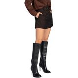 Aaiko LANO CHECK VIS 570 dames korte broek zwart (Maat: S)