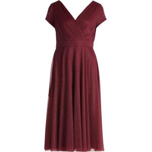 Vera Mont - Jurk - Rood - Glitter - Halslijn: V-hals