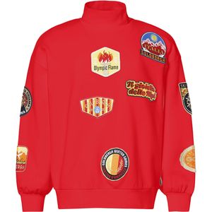 Goldbergh Dames trui rood (Maat: XS) - Halslijn: Opstaande kraag,