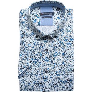 Giordano Overhemd korte mouw blauw (Maat: XL)