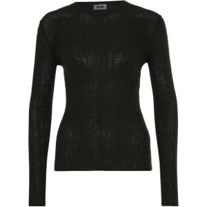 Drykorn Top zwart (Maat: M) - Effen - Halslijn: Ronde hals,