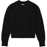 Garcia Meisjes trui zwart (Maat: 128) - Effen - Halslijn: Ronde hals,