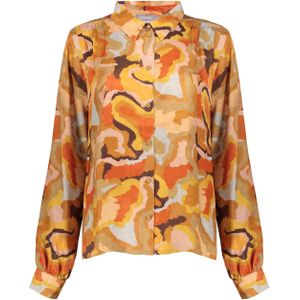 Geisha - Blouse Allover Print - Oranje