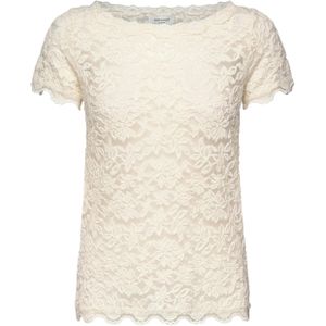 Rosemunde T-shirt ecru (Maat: XL) - Effen - Halslijn: Ronde hals,