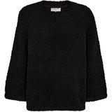 Freequent - Trui Christa - Zwart - Dames - Met Ronde Hals en Lange Mouwen