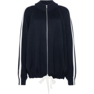 Bellerose Dames vest blauw (Maat: 2XS-XS) - Effen - Halslijn: Opstaande kraag,