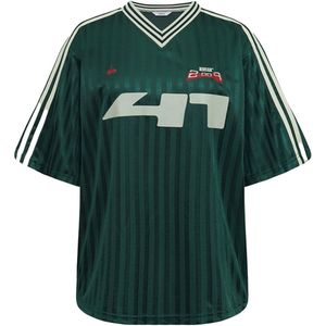 Envii Dames t-shirt groen (Maat: M) - Tekst - Halslijn: V-hals,