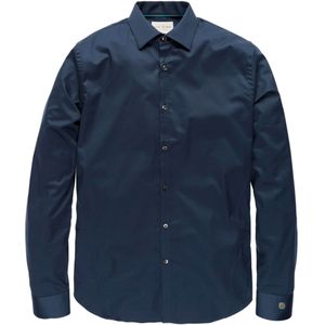 Cast Iron Overhemd lange mouw blauw (Maat: XL) - Effen