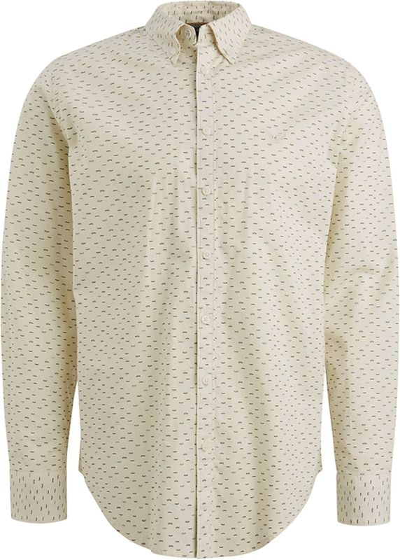 PME Legend Heren overhemd lange mouw ecru (Maat: S)