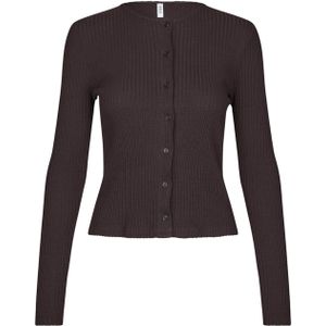 Envii Dames vest bruin (Maat: L) - Effen - Halslijn: Ronde hals,