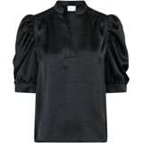 Neo Noir - Roella Heavy Sateen Blouse - Zwart - Dames