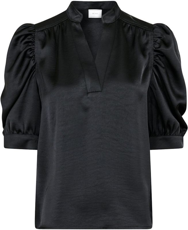 Neo Noir - Roella Heavy Sateen Blouse - Zwart - Dames