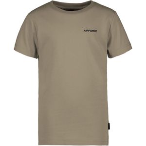 Airforce T-shirt beige (Maat: 140) - Effen - Halslijn: Ronde hals,