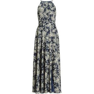 Swing - Jurk - Blauw - Maxikleid - Floral Bedrukt Sat