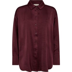 Freequent Blouse bordeaux (Maat: XL) - Effen - Halslijn: Polokraag,