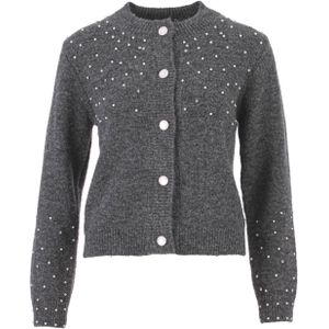 Enjoy Dames vest grijs (Maat: M) - Mélange - Halslijn: Ronde hals,